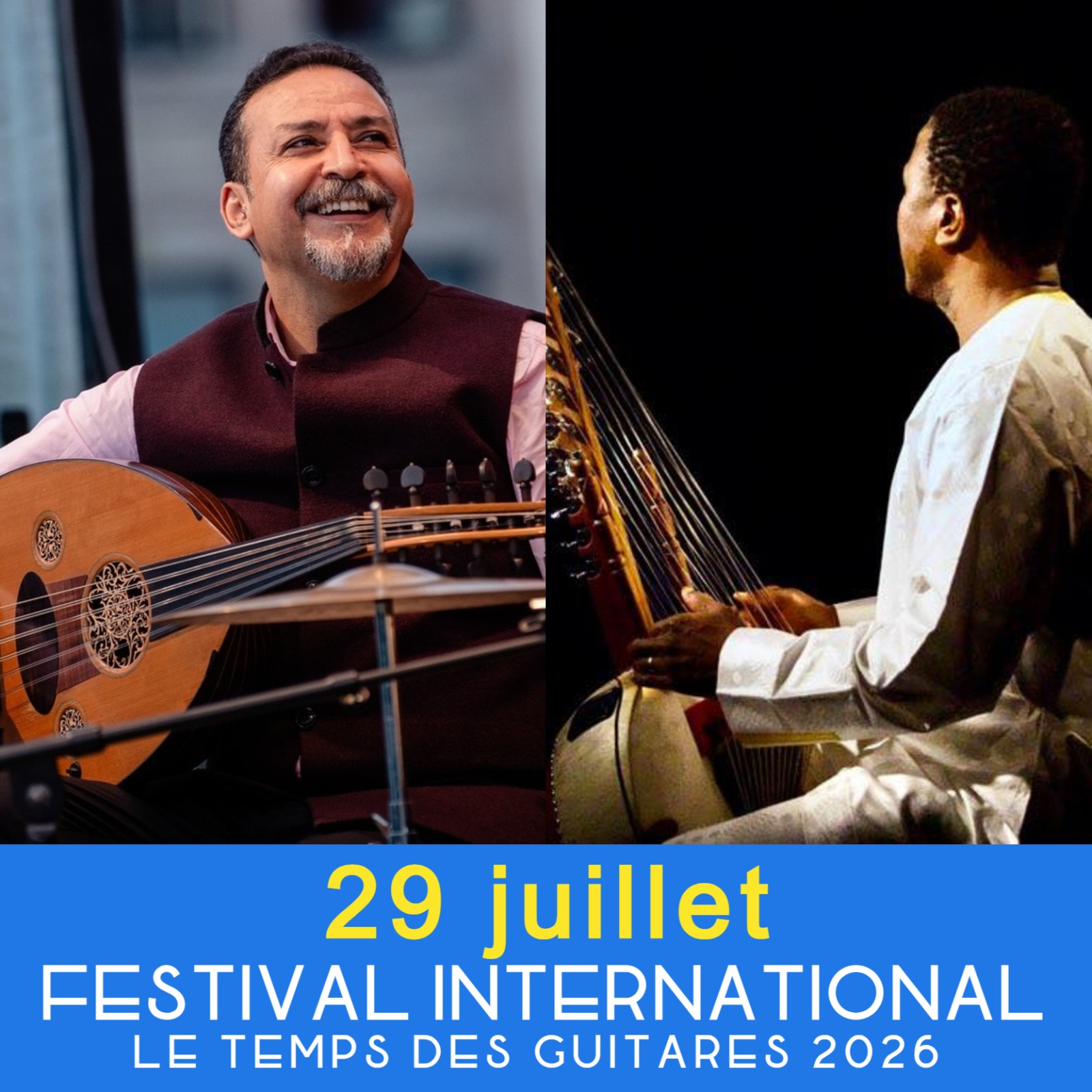 Festival le Temps des Guitares : Soirée Africaine avec Driss El Maloumi (oud) et Lamine Cissokho (Kora)