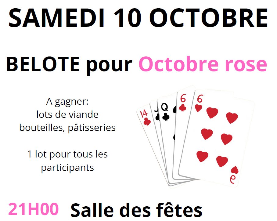 Belote pour Octobre Rose