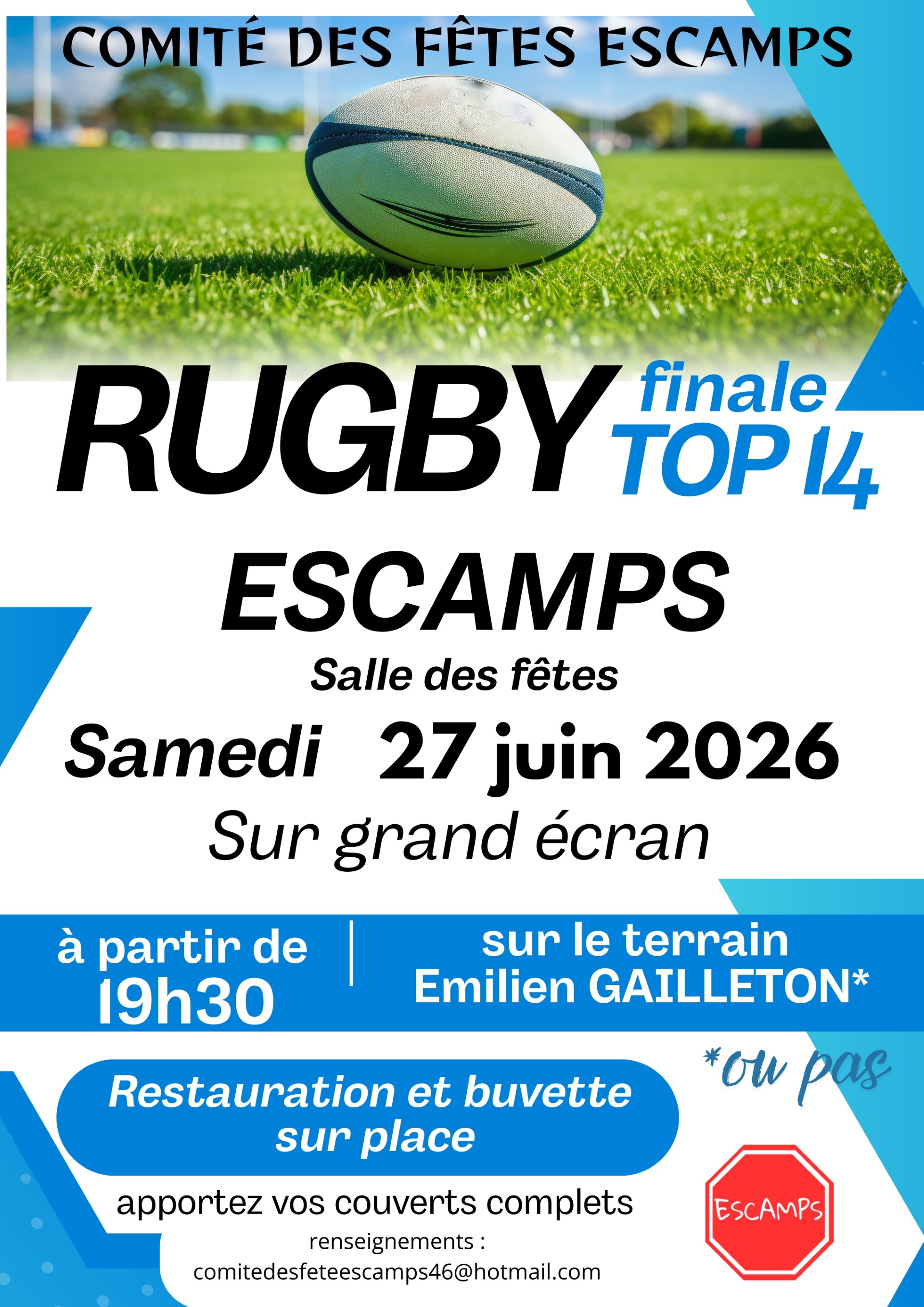 Retransmission en direct de la finale du top 14 — visuel événement