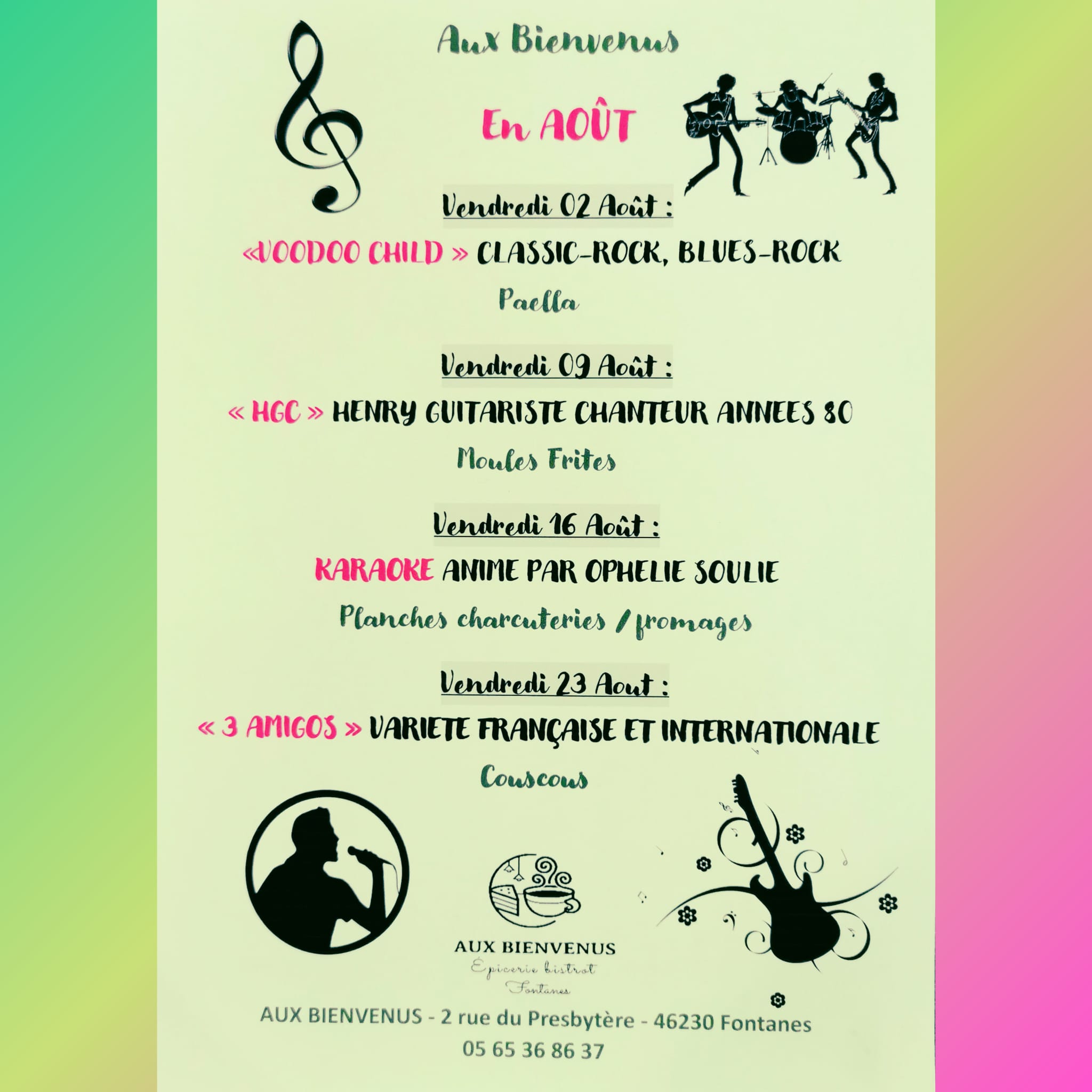 Les concerts de l'été aux Bienvenus, Fontanes