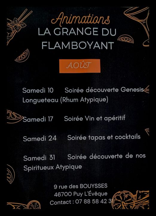 Soirée dégustation à la Grange du Flamboyant