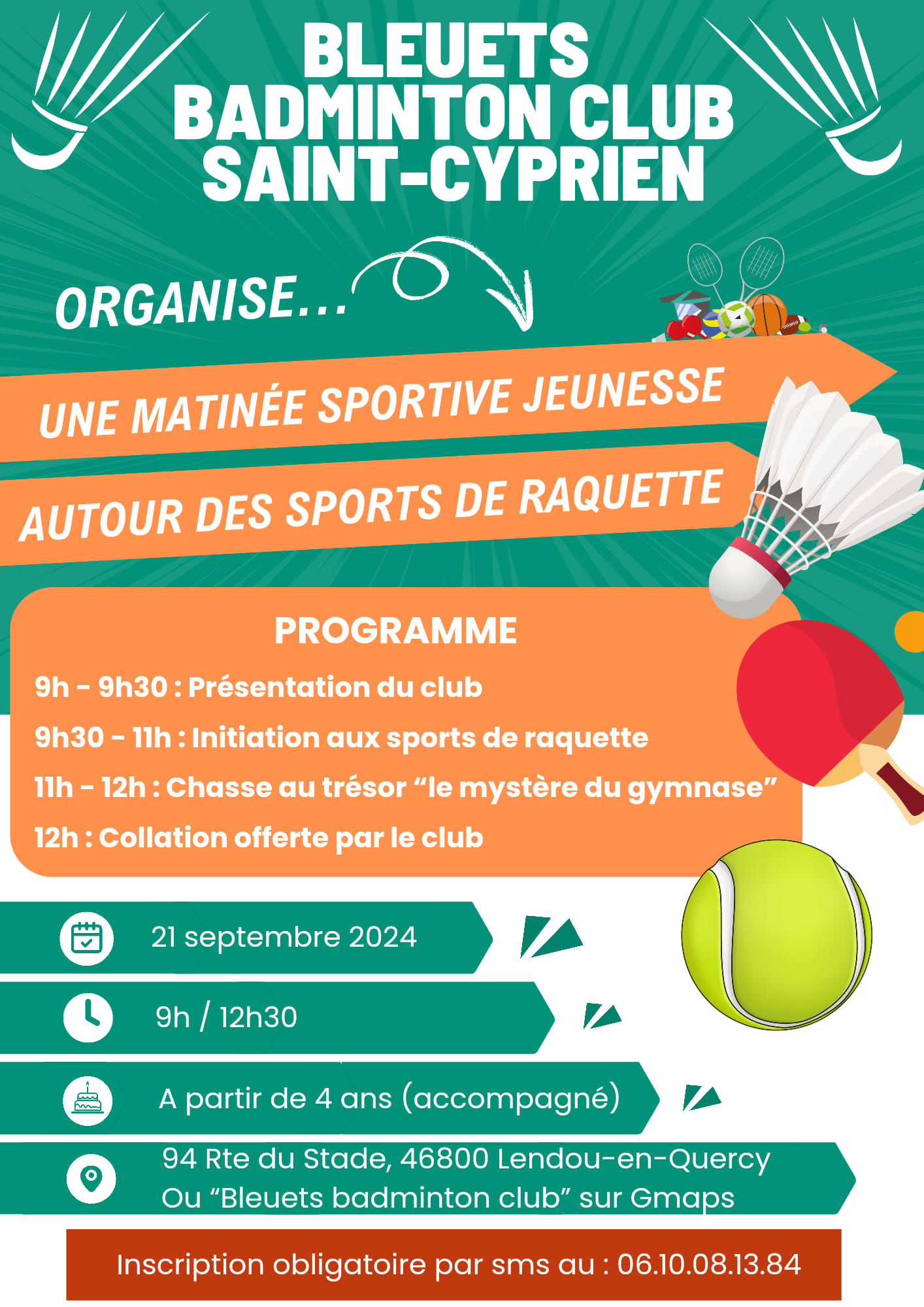 Matinée découverte des sports de raquettes à Saint-Cyprien