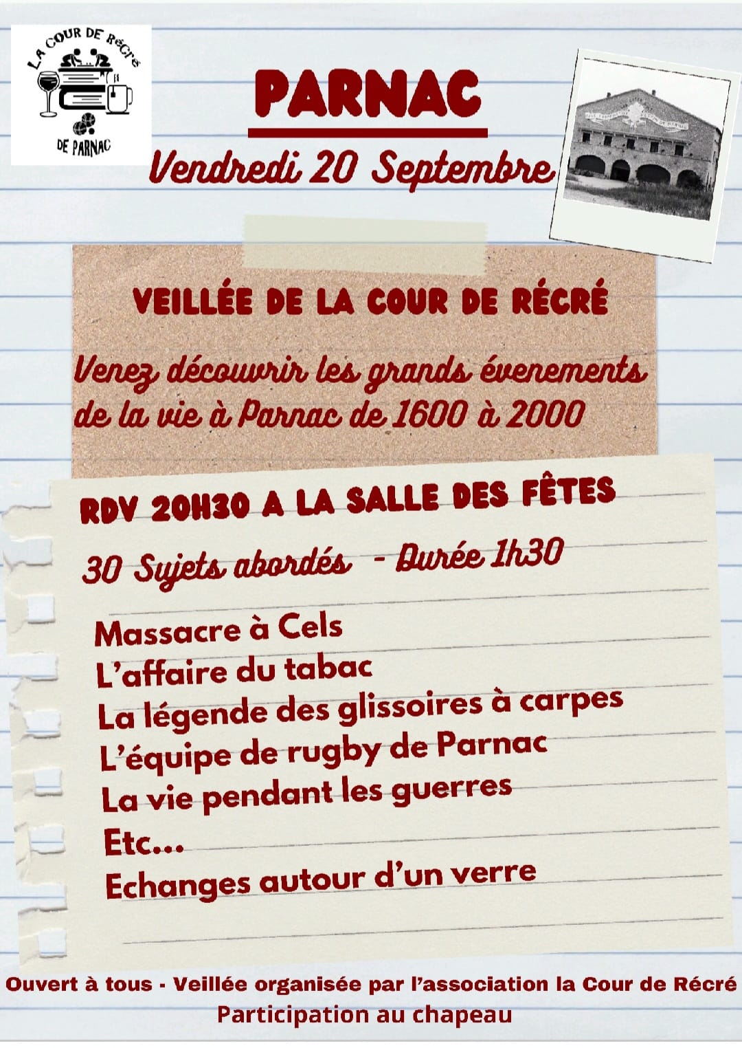 Veillée à La Cour de Récré