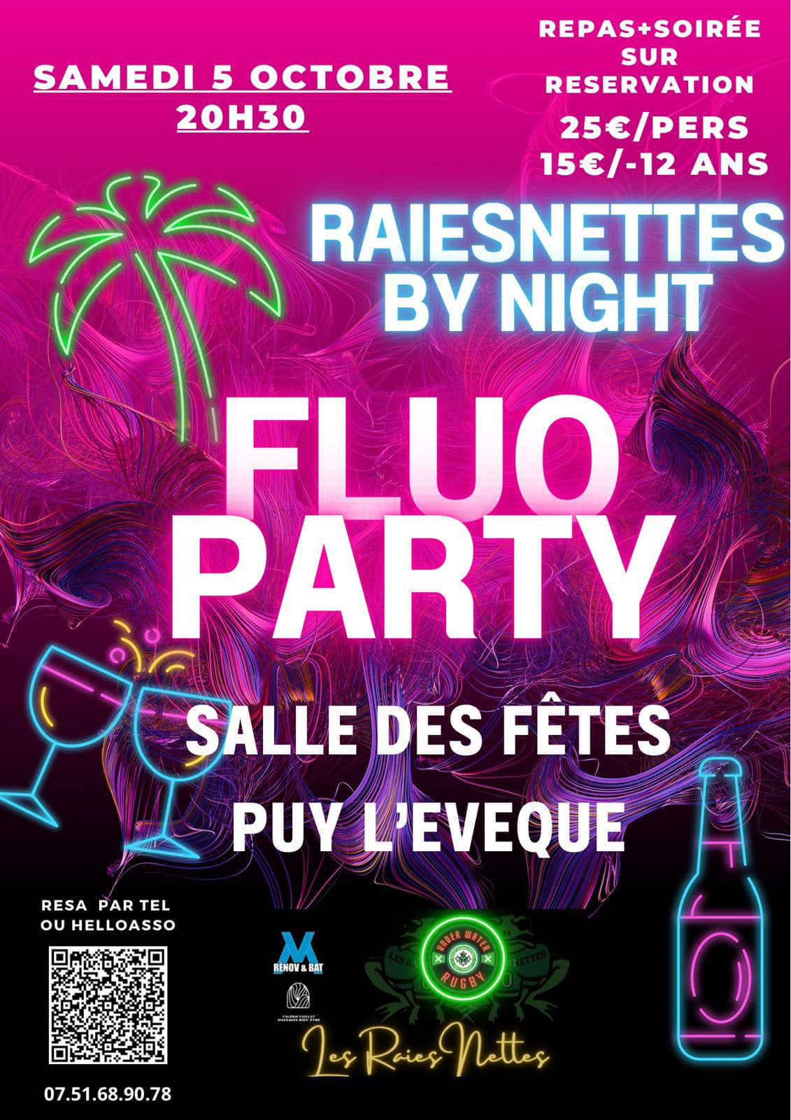 Soirée fluo des Raies Nettes