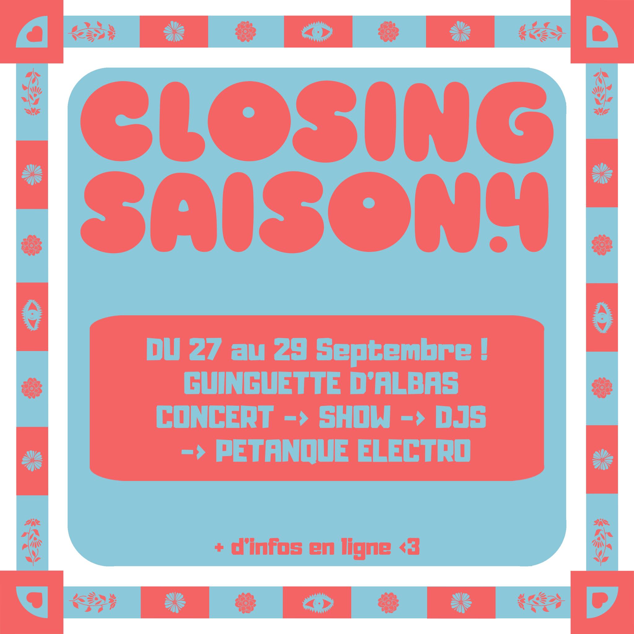 Weekend de fermeture à la guinguette