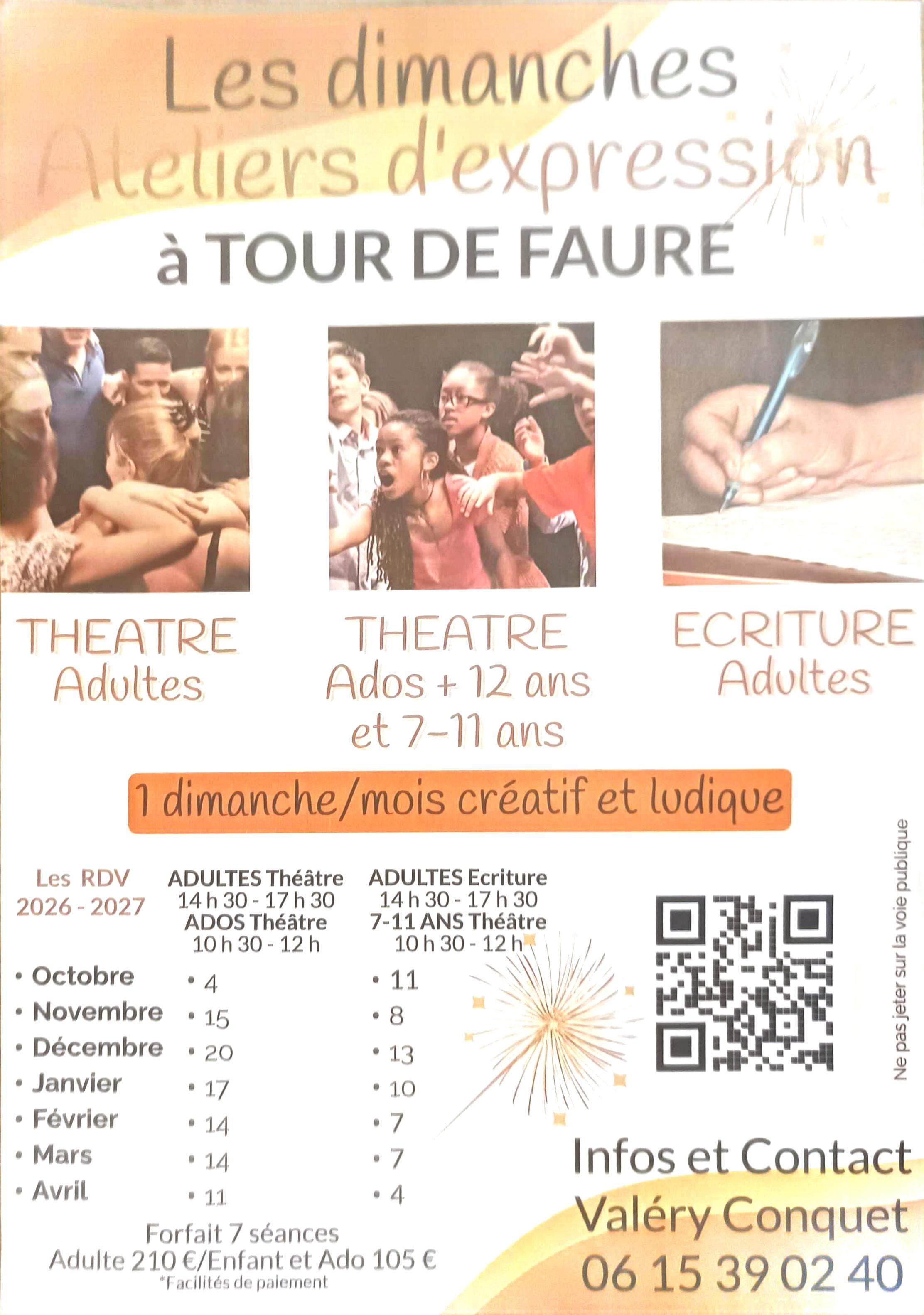 Les dimanches "Atelier d'expression"