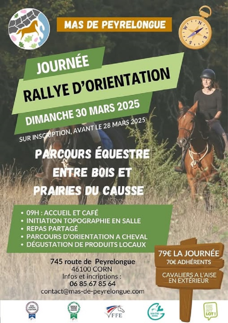 Journée Rallye d'orientation Mas de Peyrelongue à Corn