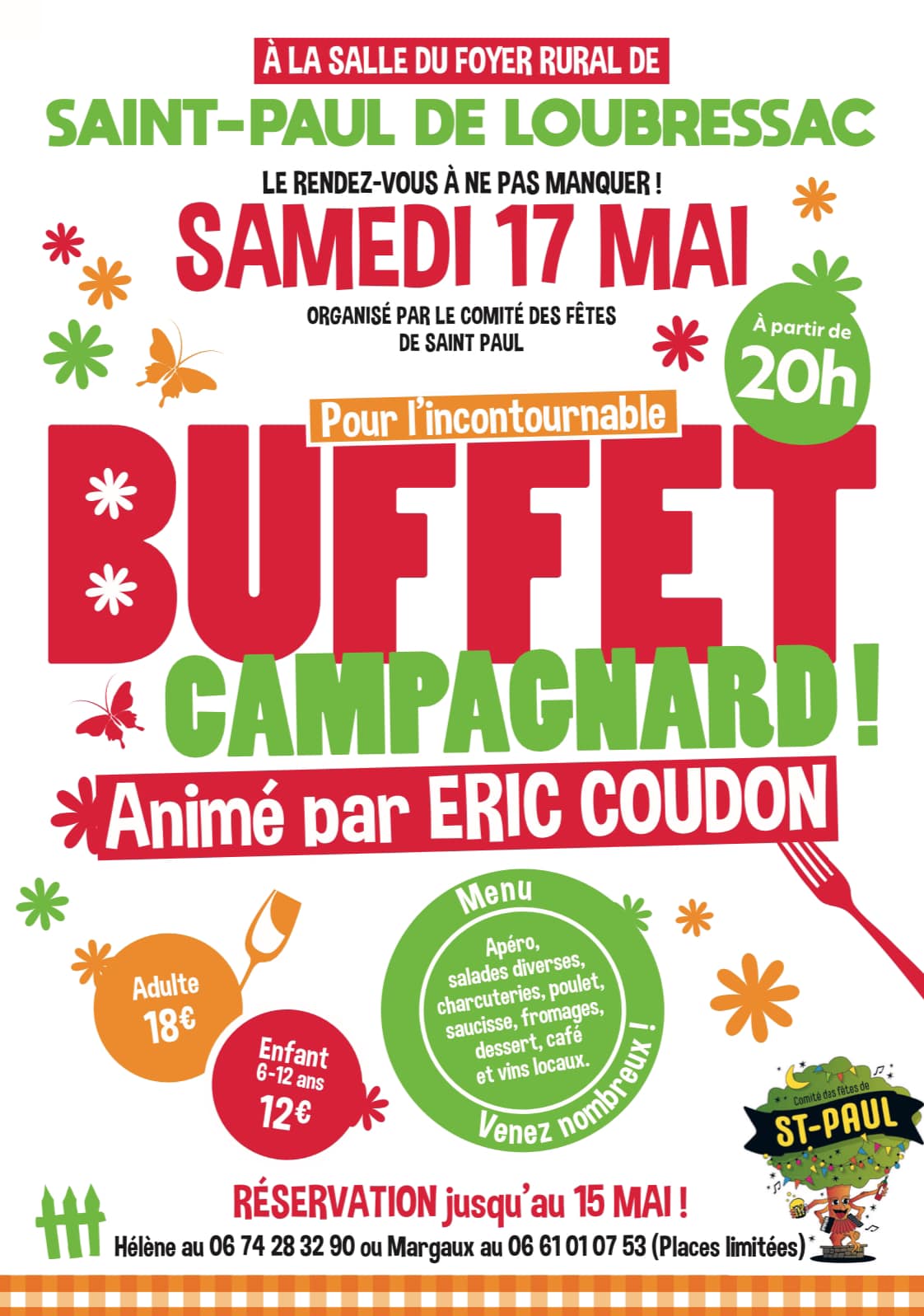 Buffet campagnard à Saint-Paul-de-Loubressac