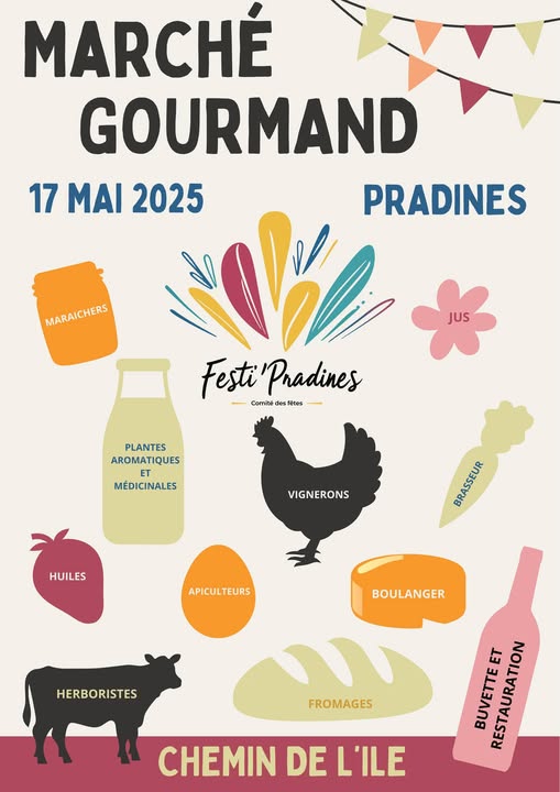 Marché gourmand à Pradines