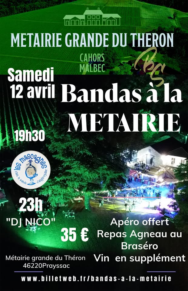 Soirée bandas à la Métairie Grande du Théron