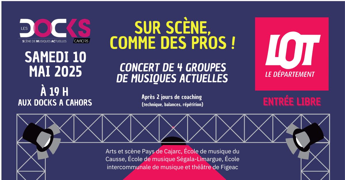 Concert: "Sur scène comme des pros" aux Docks
