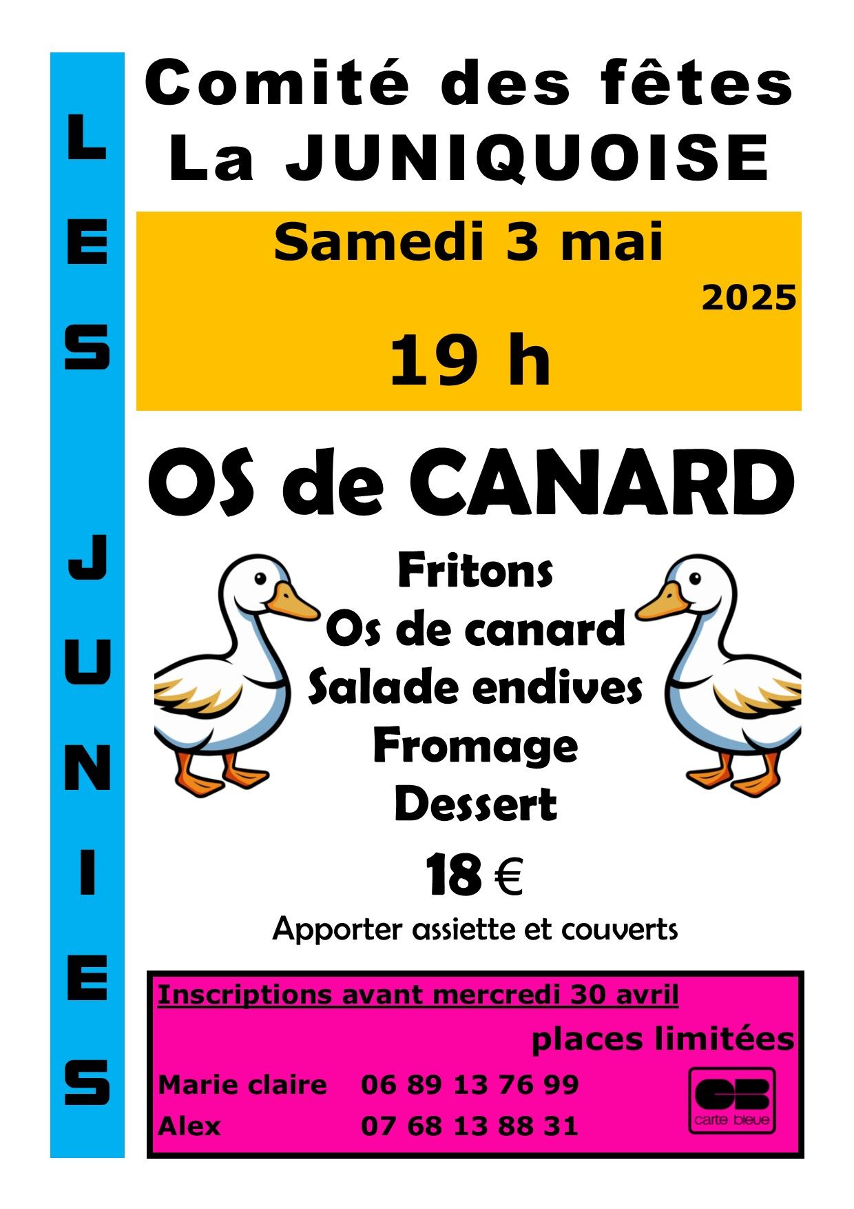 Soirée os de canards aux Junies