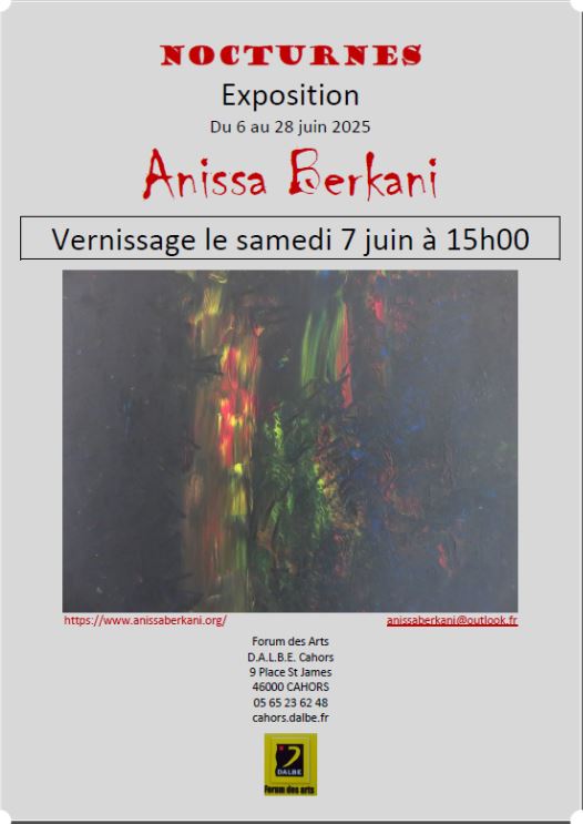 Exposition au Forum des Arts: Anissa Berkani "Nocturnes"