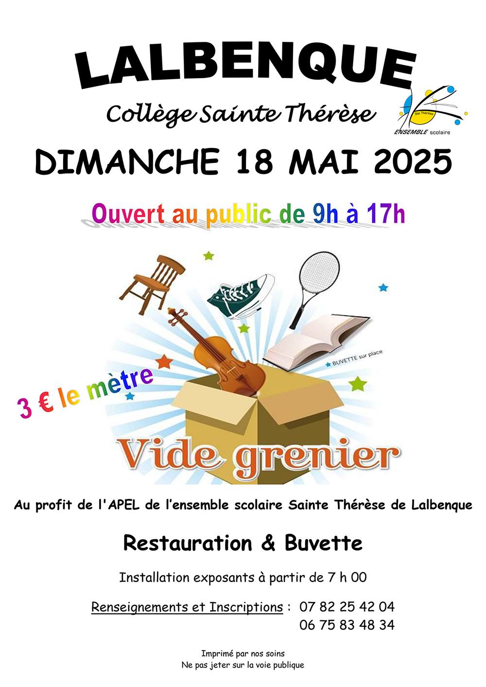 Vide-greniers de l'APEL à Lalbenque