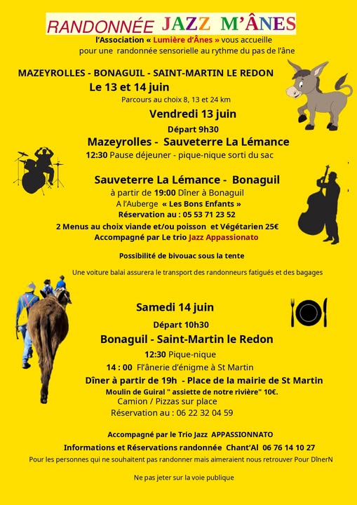Randonnée Jazz M'Ânes, Saint-Martin-le-Redon