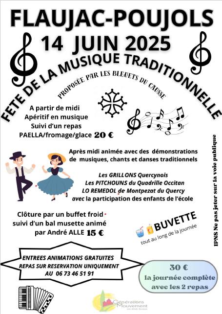 Fête de la musique traditionnelle à Flaujac-Poujols