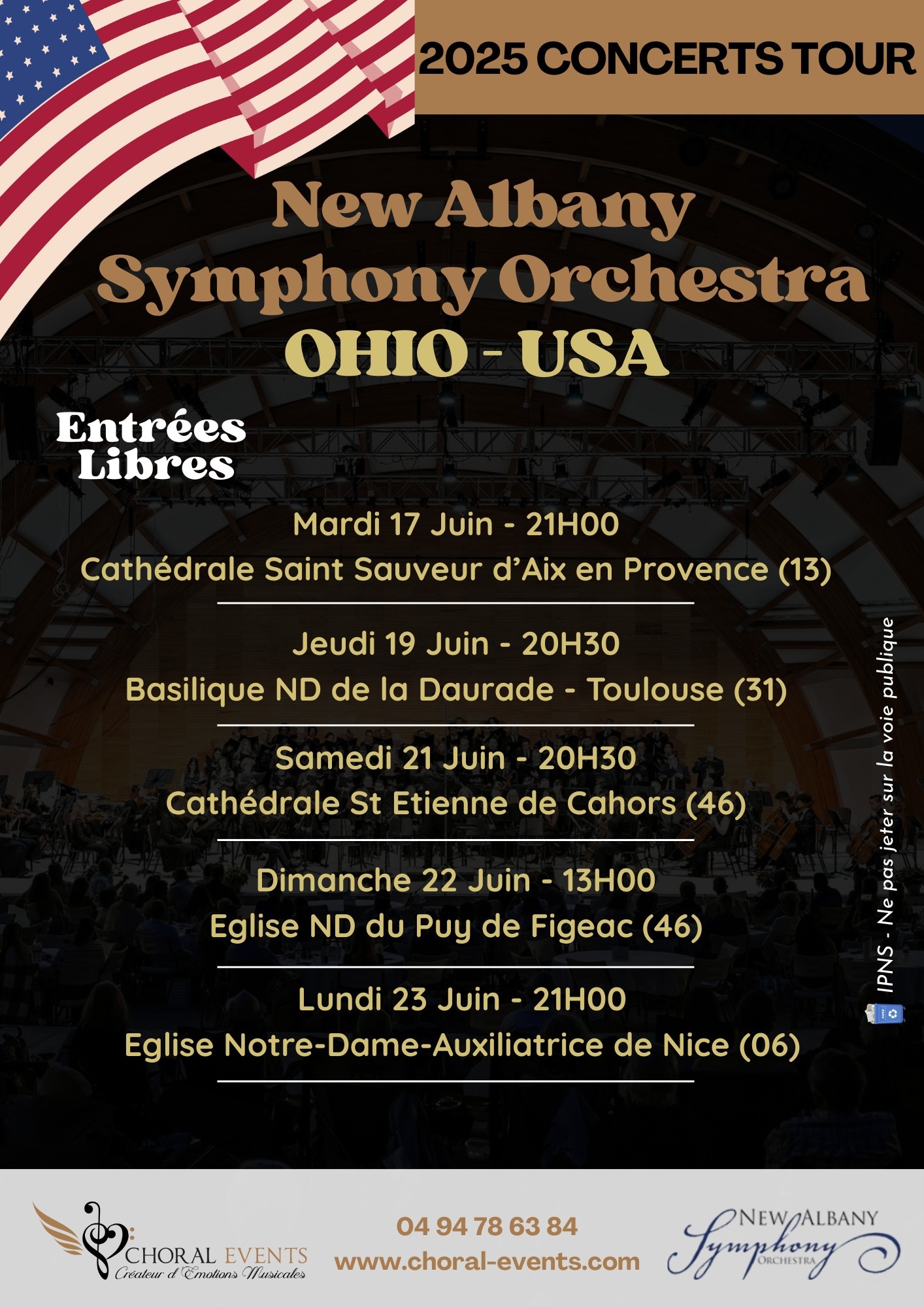 Concert du New Albany Symphony Orchestra à Figeac
