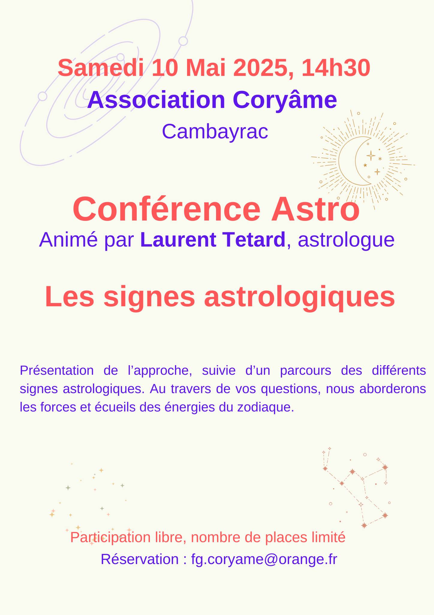 Conférence à Cambayrac: les signes astrologiques