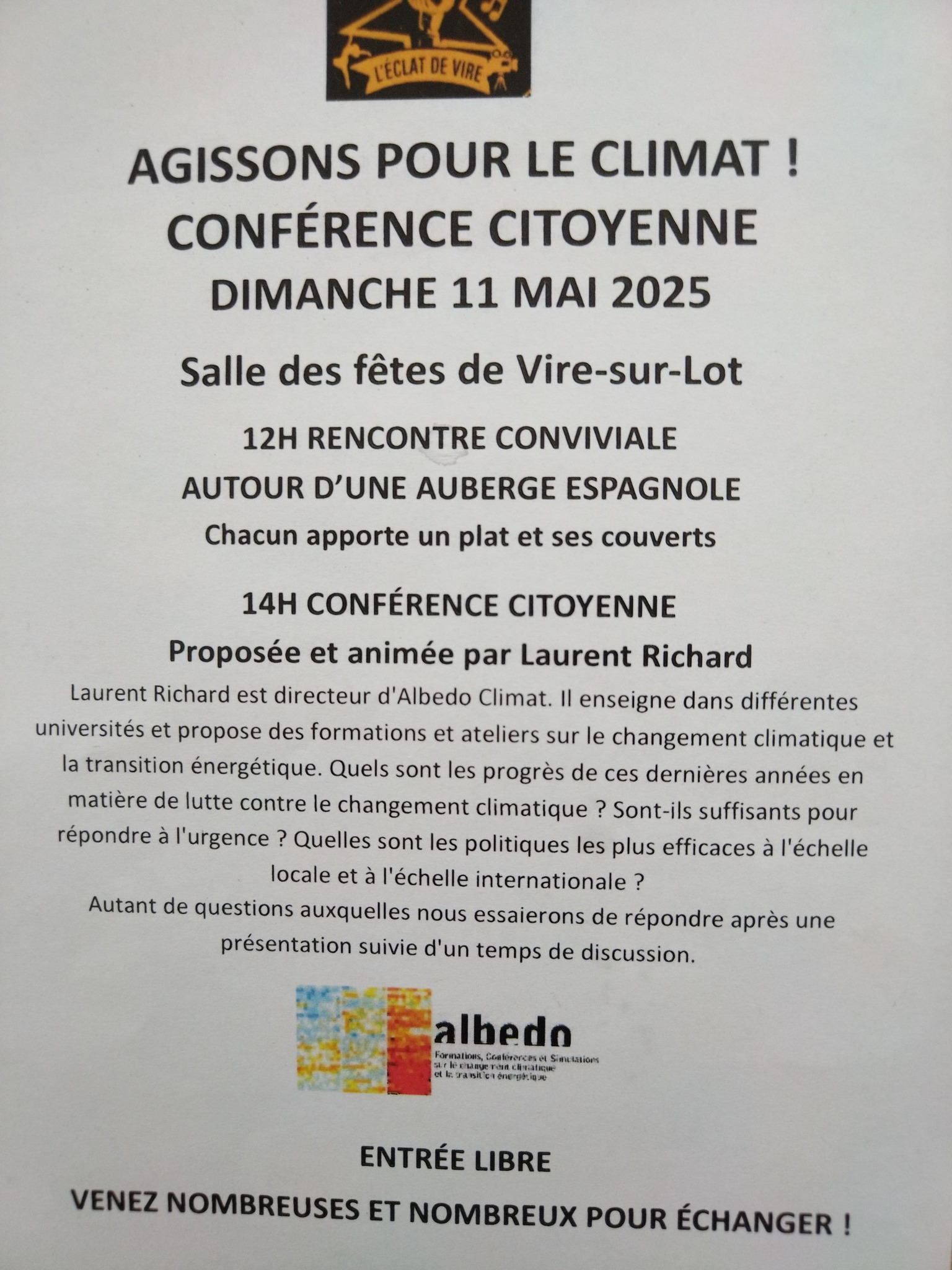 Conférence sur le climat à Vire-sur-Lot