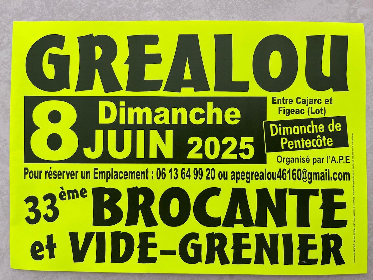 Brocante, Vide-Greniers de Gréalou, Gréalou