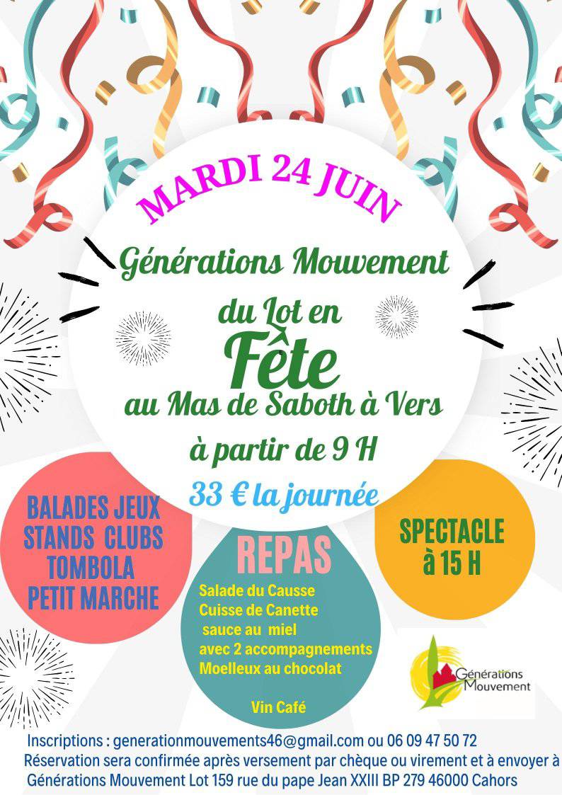 Générations Mouvement du Lot en Fête