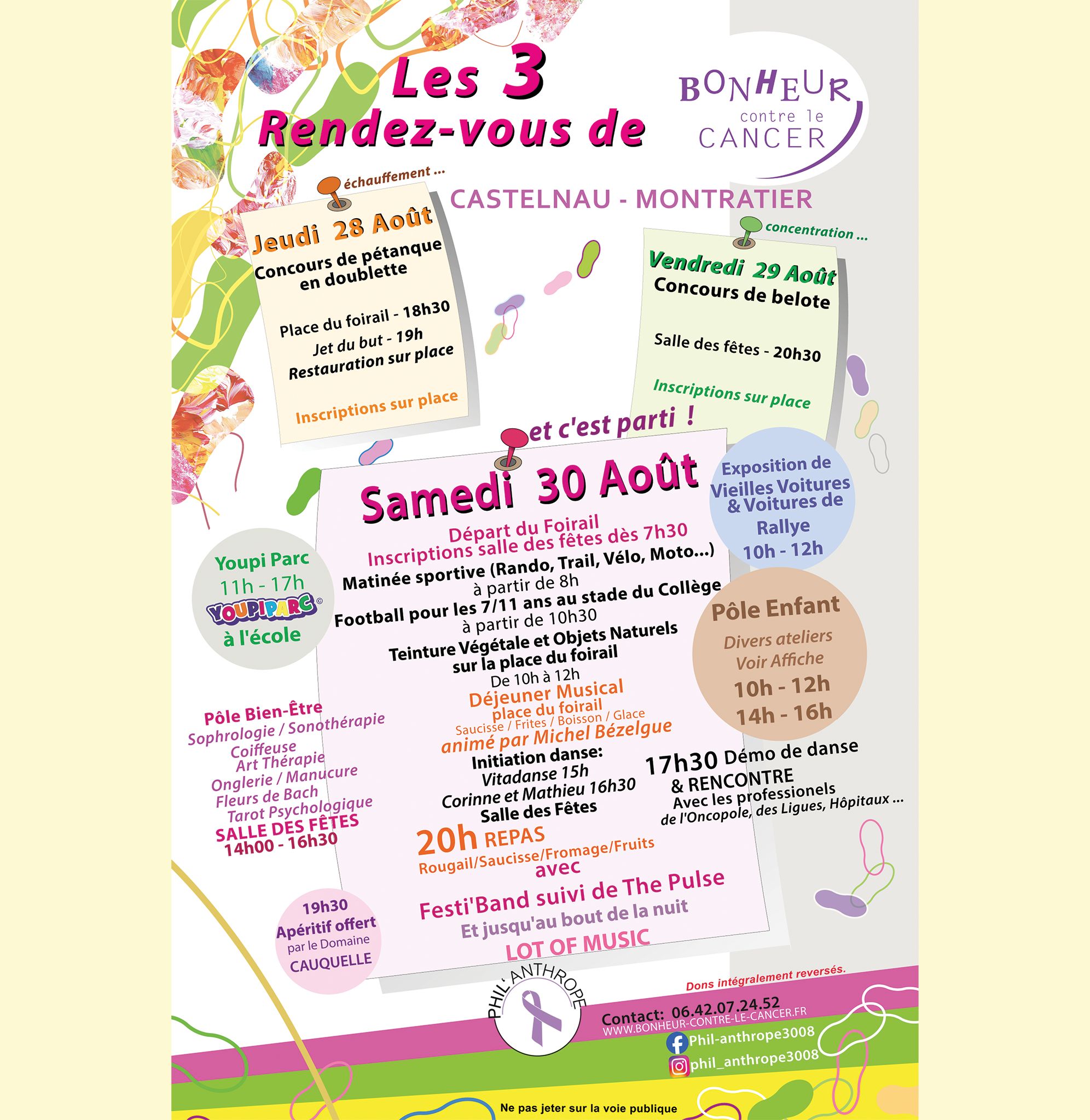 Sport et animations au profit de "Bonheur contre le cancer"