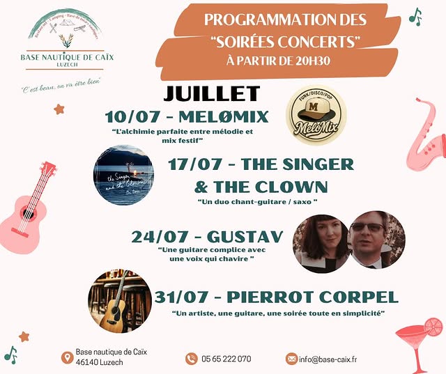 Concert à la Base de Caïx : Gustav