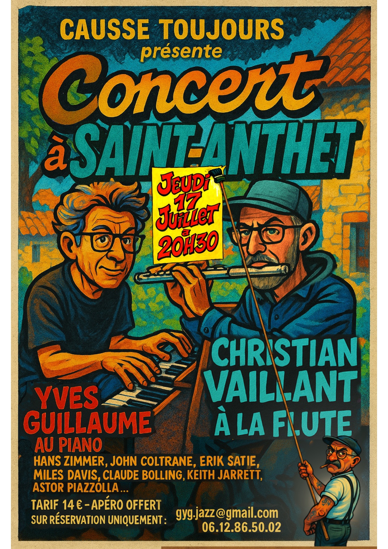 Concert à Saint-Anthet: Yves Guillaume et Christian Vaillant