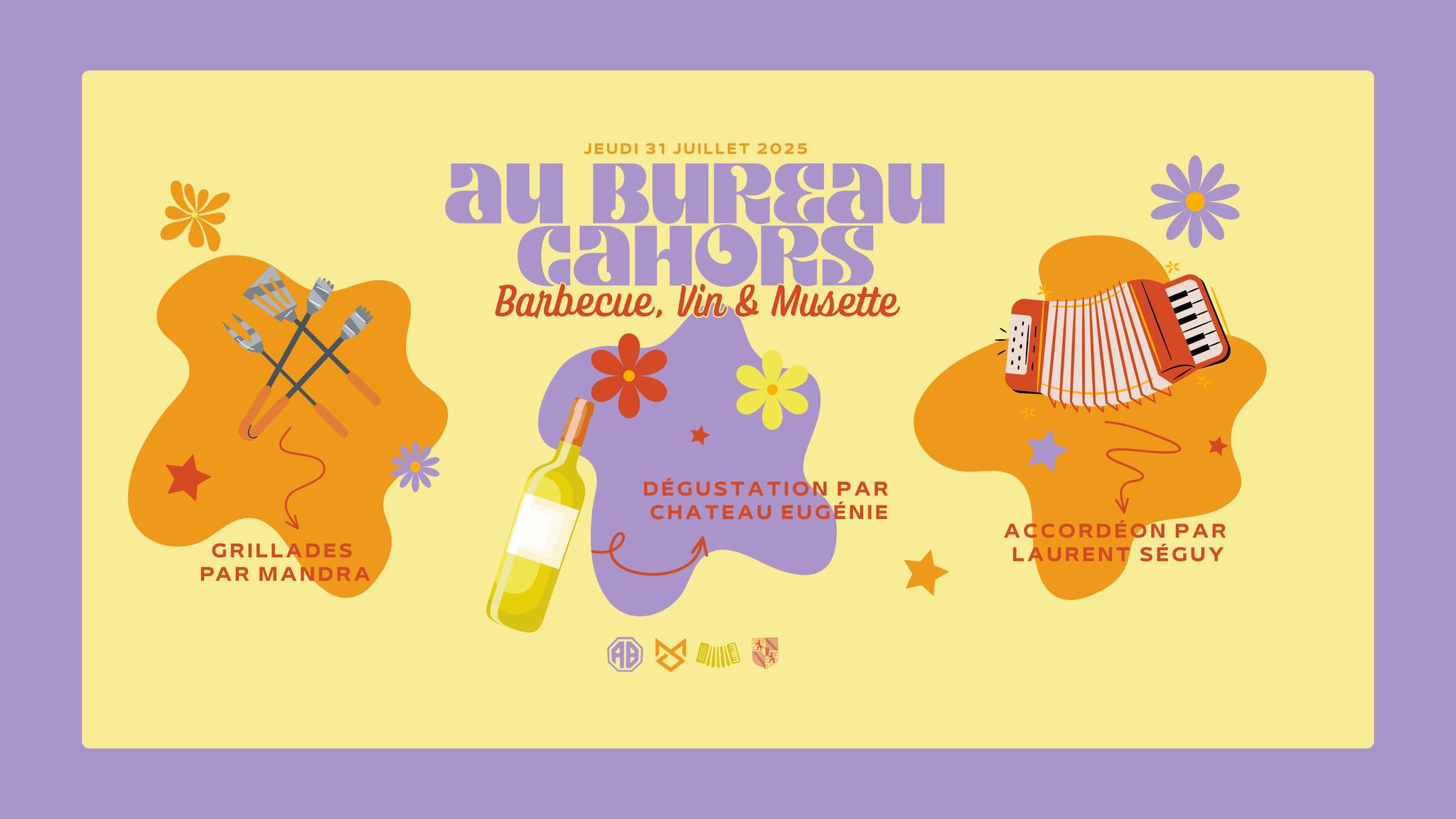 Soirée barbecue, vin et musette au Bureau