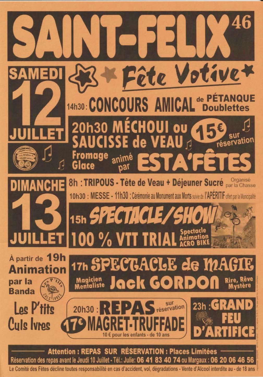 Fête Votive de Saint Félix, Saint-Félix