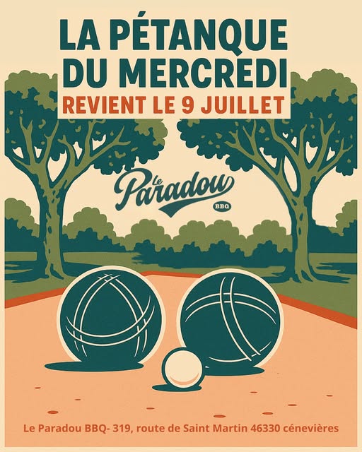La pétanque du mercredi au Paradou BBQ