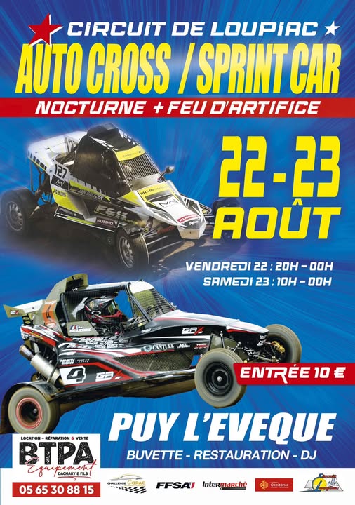 Auto cross et Sprint Car à Puy-l'Evêque