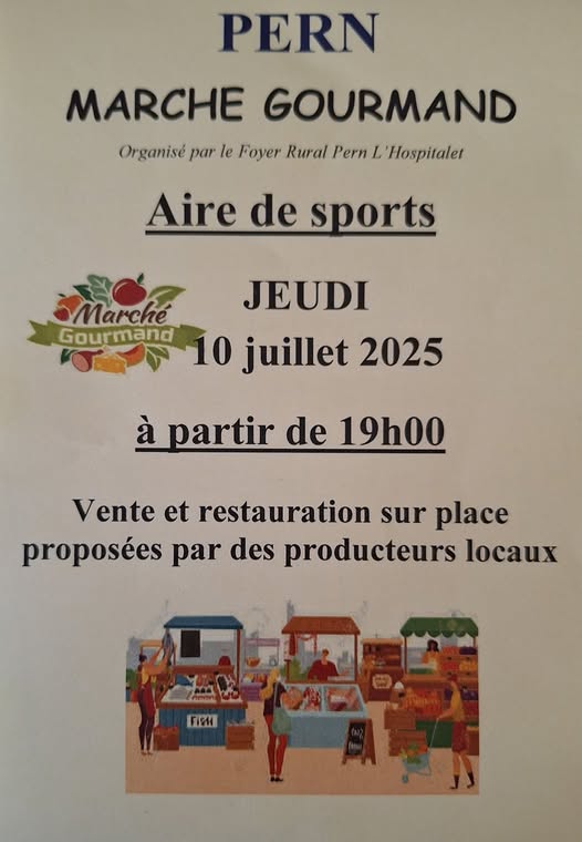 Marché gourmand à Pern