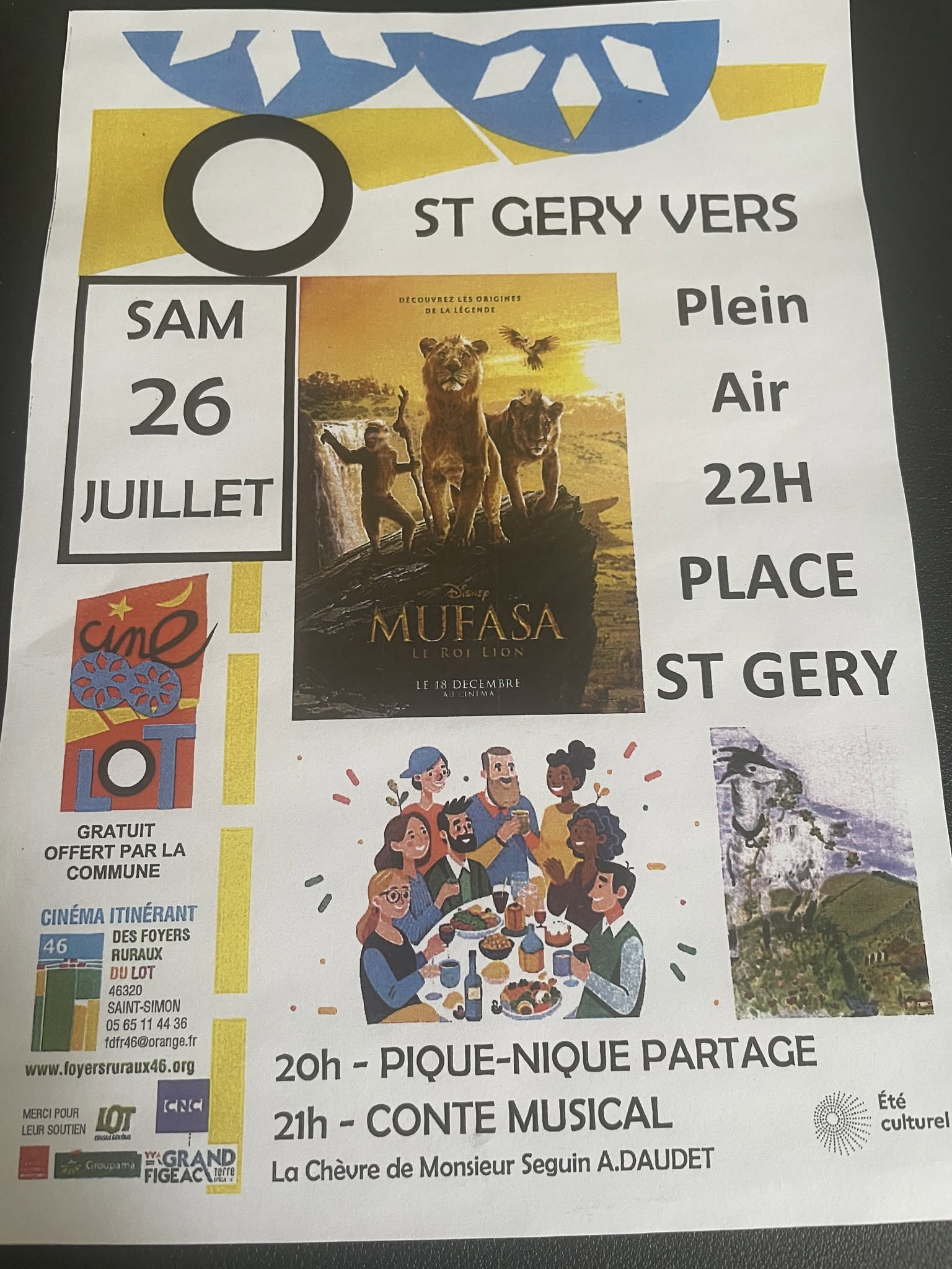 Cinéma en plein air à Saint-Géry