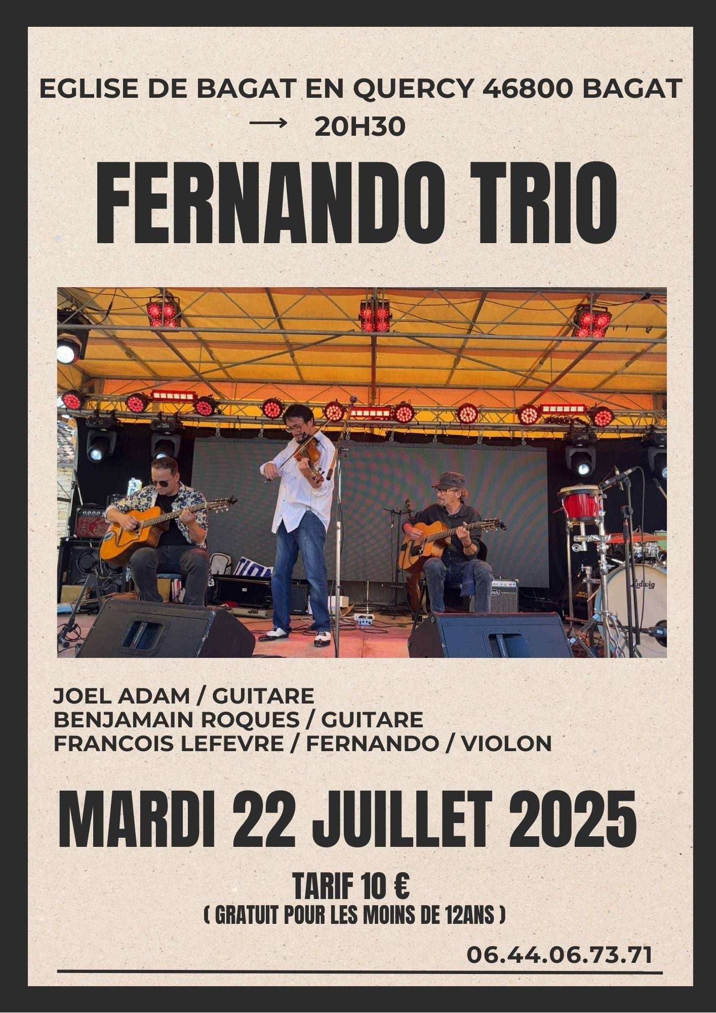 Concert à l'église de Bagat: Fernando Trio