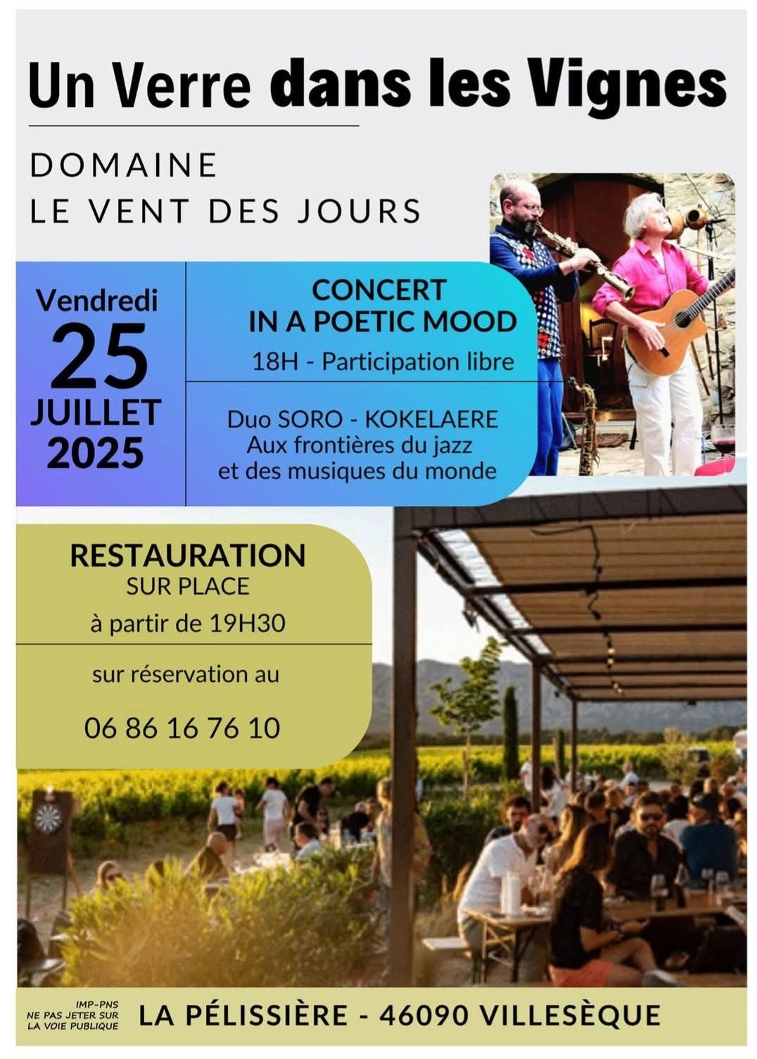 Un verre dans les vignes au domaine Le Vent des Jours