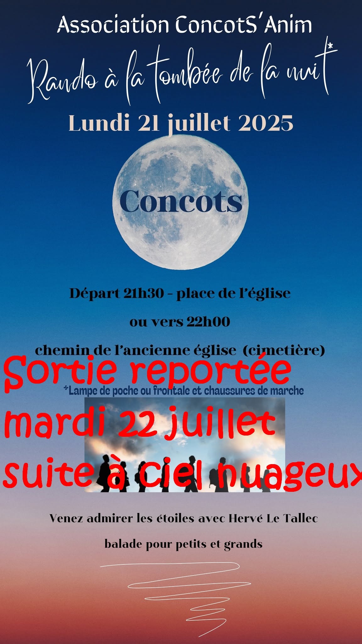 Rando nocturne à Concots **REPORTEE AU LENDEMAIN**