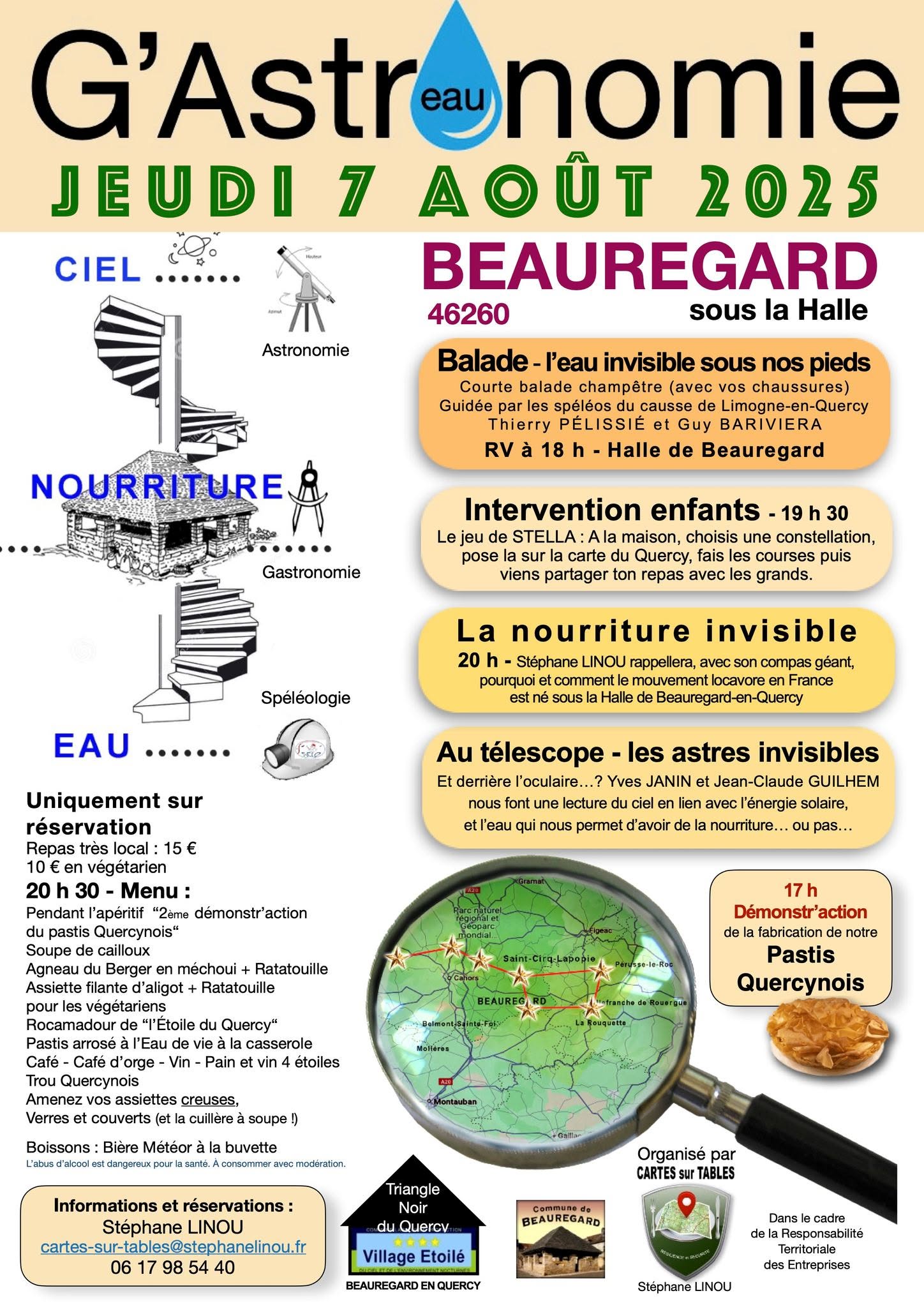 Soirée G'Astr(eau)nomie à Beauregard