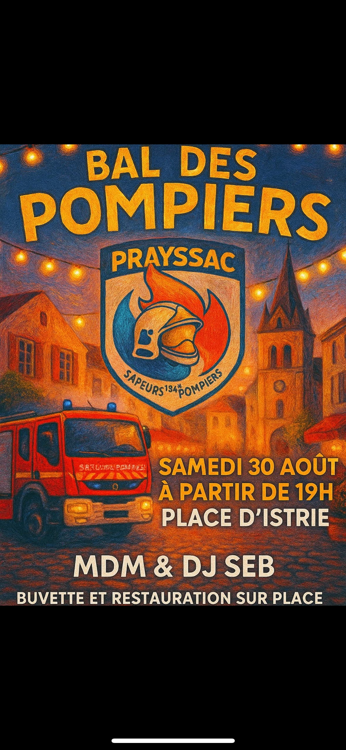 Bal des pompiers à Prayssac