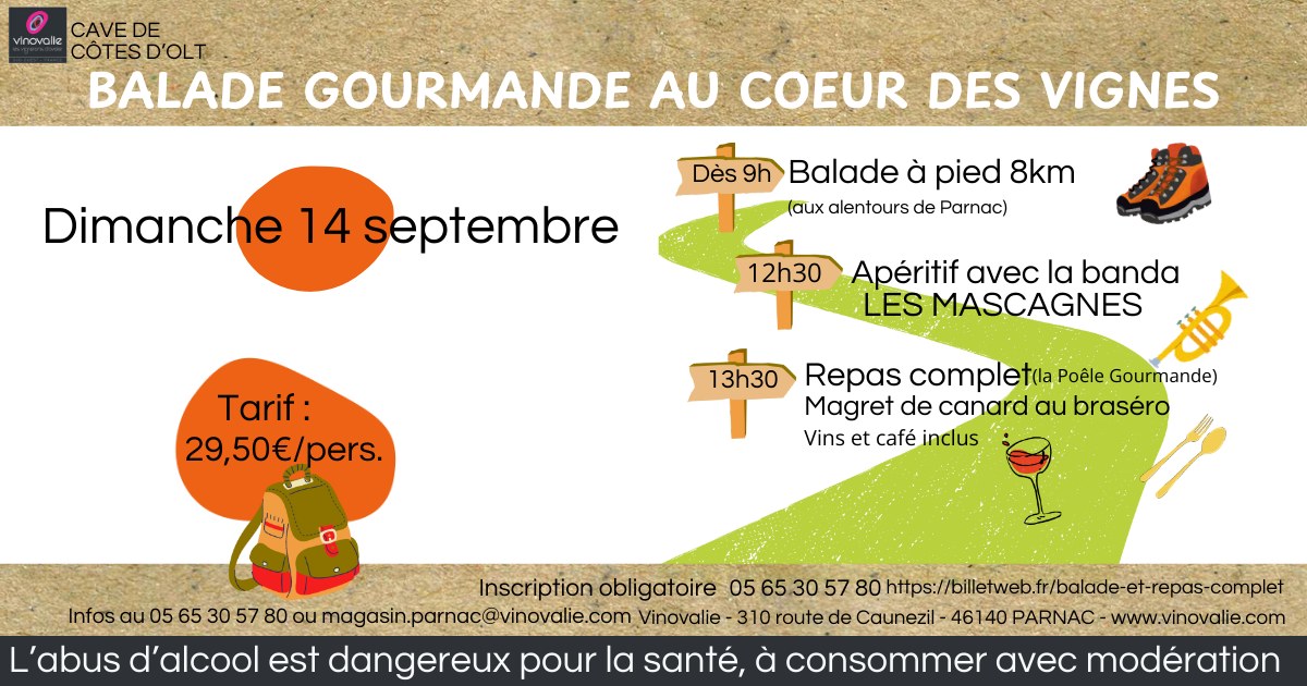 Balade gourmande dans les vignes à Vinovalie