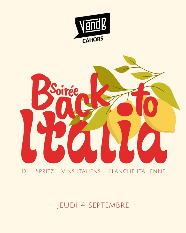 Soirée back to Italia au V and B