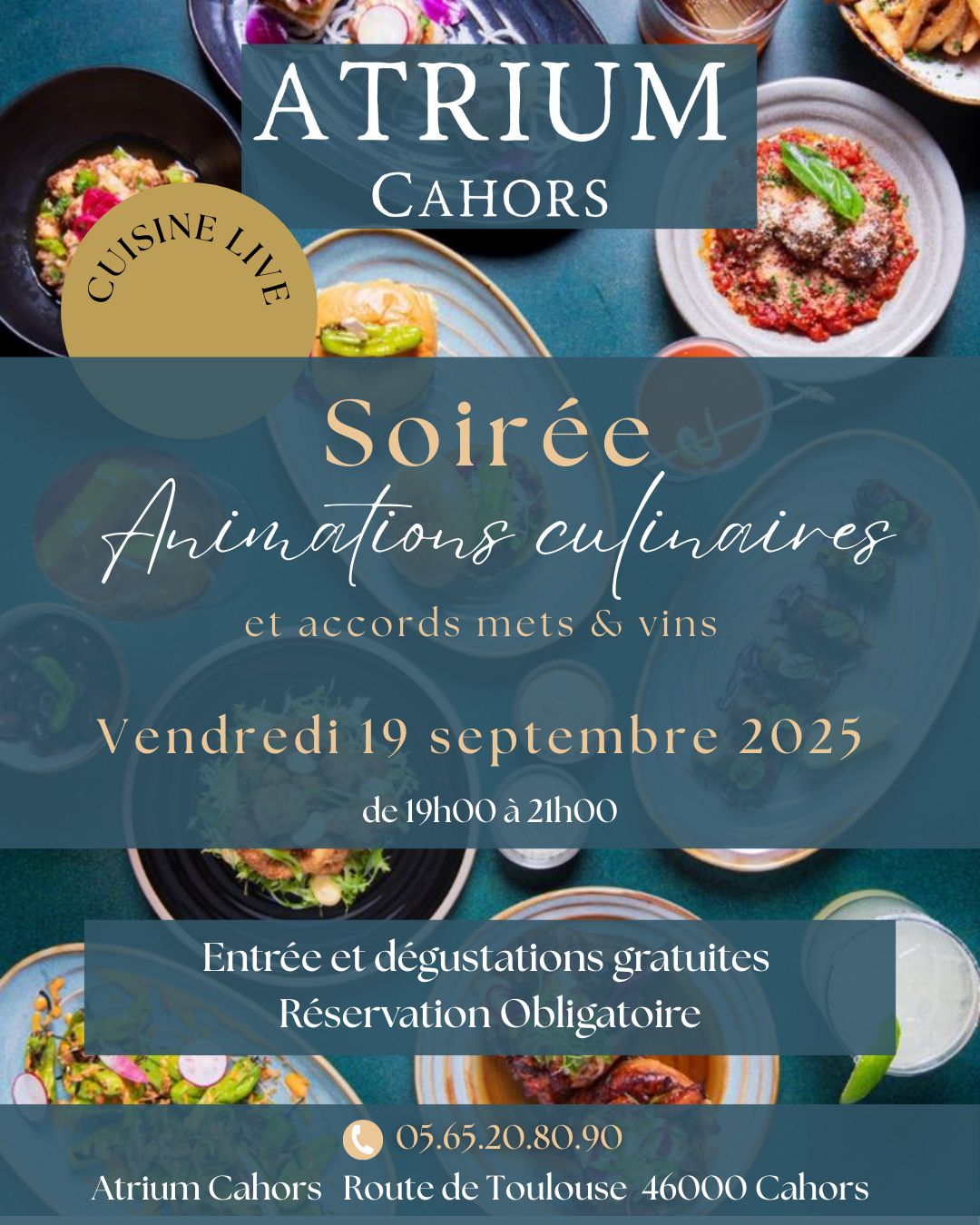Soirée animations culinaires et vins