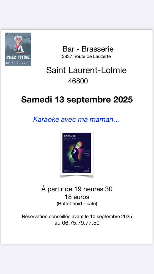 Soirée karaoké Chez Titine