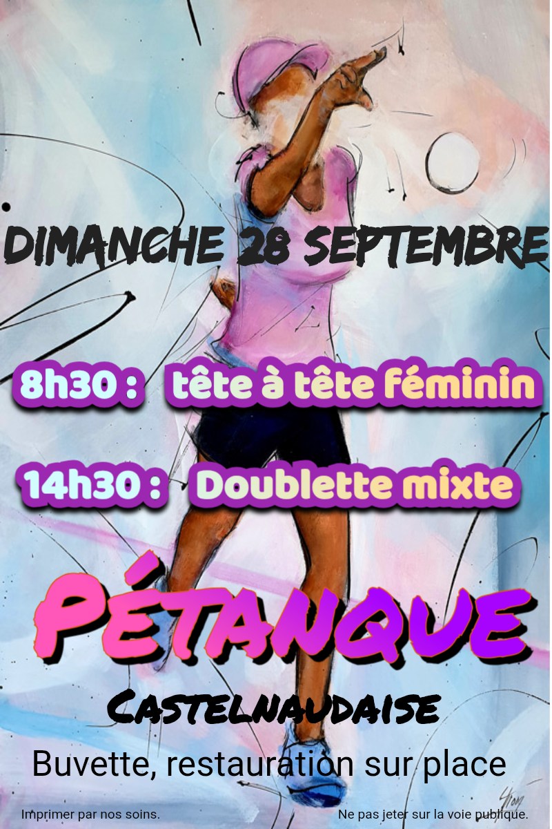 Concours de pétanque officiel féminin à Castelnau-Montratier