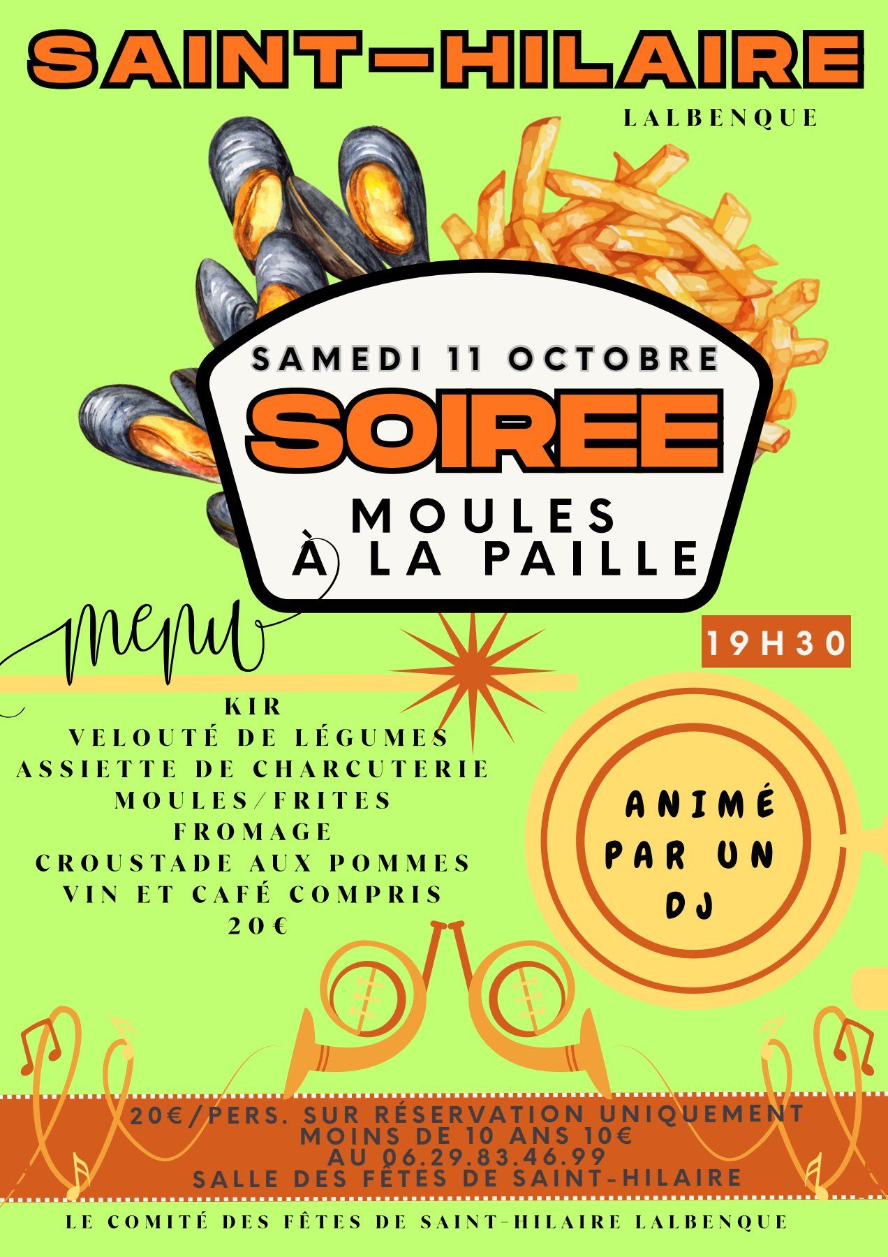 Soirée moules à la paille à Saint-Hilaire