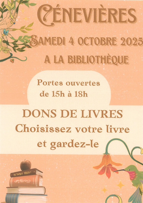 Dons de livres à Cénevières