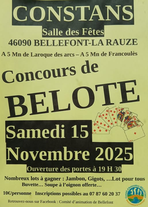 Concours de belote à Constans, Bellefont-La Rauze - photo 2