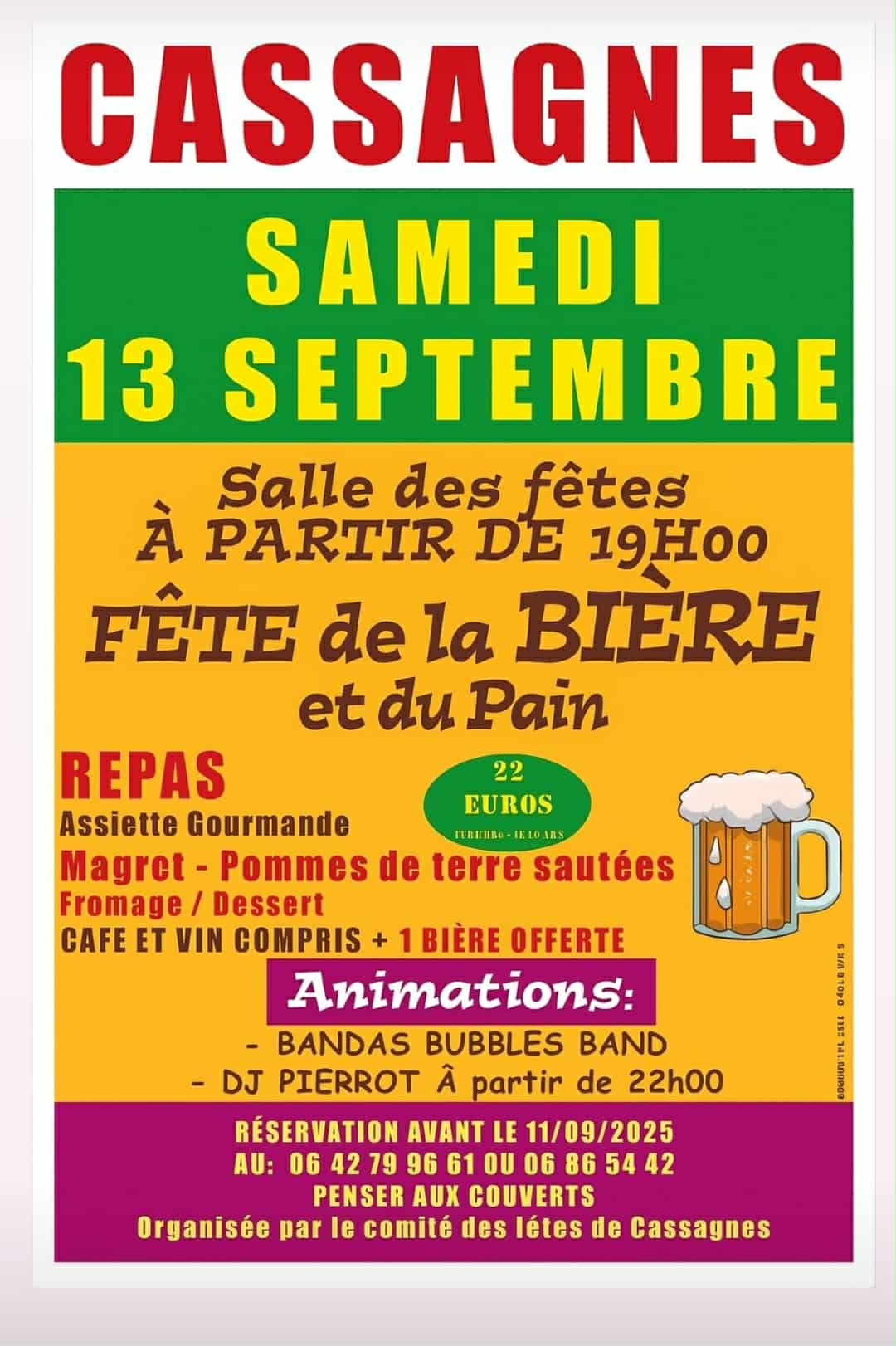 Fête de la bière et du pain à Cassagnes