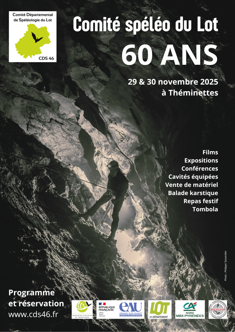 Le Comité de spéléologie du Lot fête ses 60 ans à Théminettes