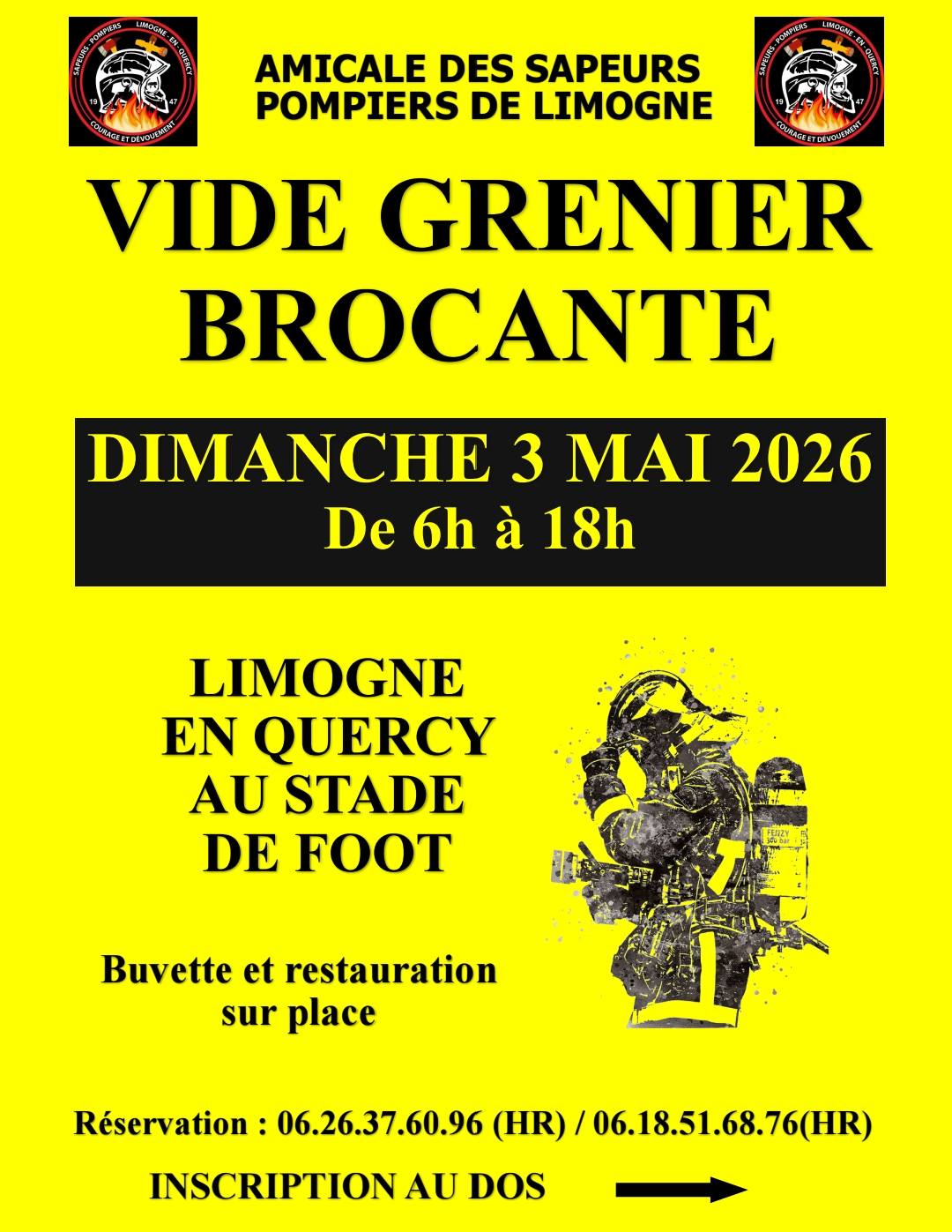 Brocante des sapeurs pompiers — visuel événement